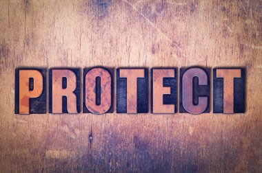 Ahşap arka plan üzerinde tema Letterpress koru