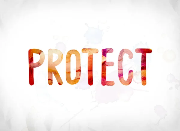 Protect Concept Painted Watercolor Word Art — Stock Photo, Image