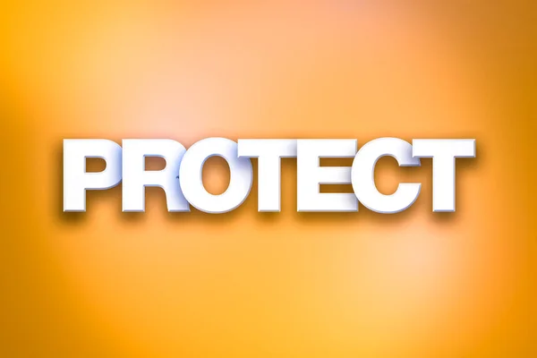 Protect Theme Word Art on Colorful Background — Stock Photo, Image