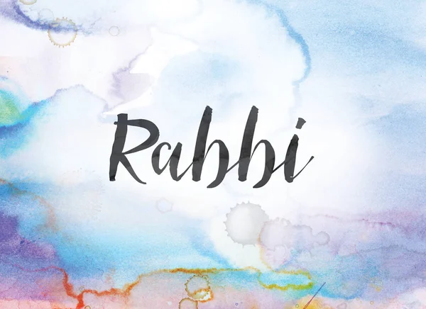 Rabbi konceptet akvarell och bläck målning — Stockfoto