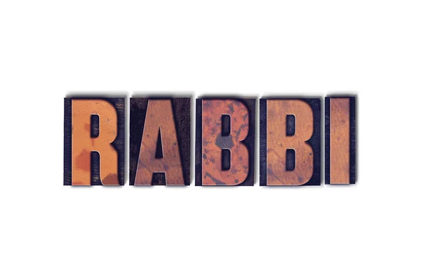 Rabbiner Konzept isoliert Buchdruck Wort — Stockfoto