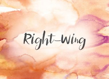 Sağ-kanat kavramı suluboya ve mürekkep boyama