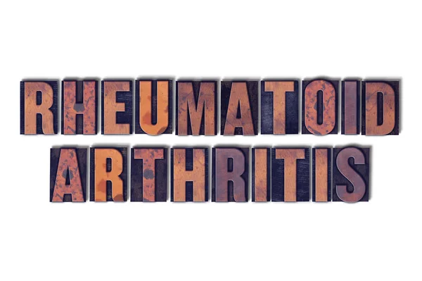 Reumatoïde artritis Concept geïsoleerd boekdruk Word — Stockfoto