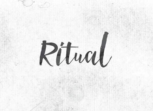 Concepto ritual Tinta pintada Palabra y tema — Foto de Stock