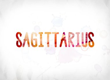 Sulu Boya Word Art boyalı yay kavramı