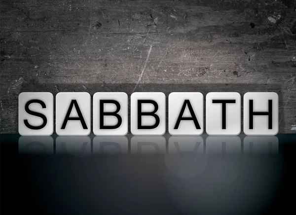 Conceito de Sabbath Tiled Word — Fotografia de Stock