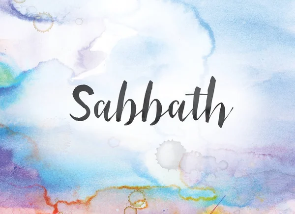 Sabbath Concept Watercolor and Ink Painting — Stock Photo, Image