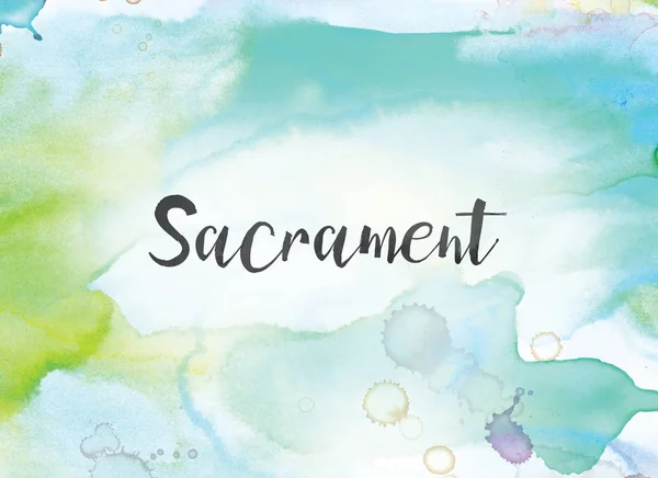 Sacrament Concept aquarel en inkt schilderij — Stockfoto