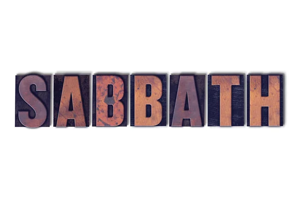 Sabbath Concept Isolated Letterpress Word — Stock Photo, Image