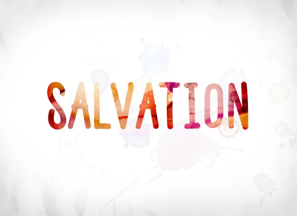 Salvation Concept Painted Watercolor Word Art — Stock Photo, Image