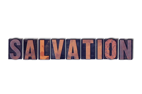 Salvation Concept Isolated Letterpress Word — Stock Photo, Image