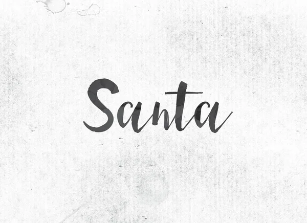 Santa konceptet målade bläck Word och tema — Stockfoto