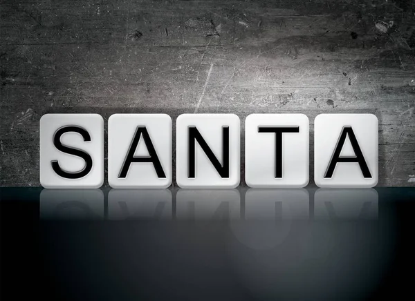 Santa konceptet klinkergolv Word — Stockfoto