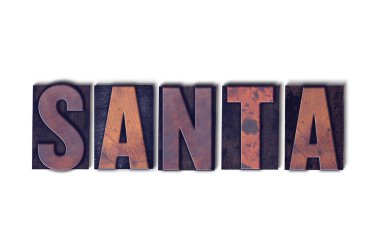 Tipo Word izole Santa kavramı