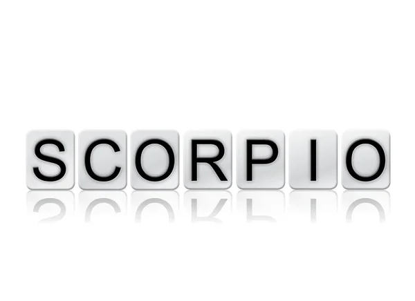 Skorpion-Konzept gefliestes Wort isoliert auf weiß — Stockfoto
