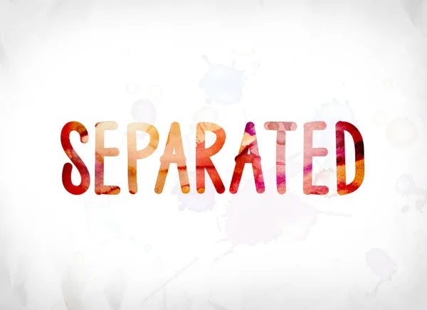 Separated Concept Painted Watercolor Word Art — Stock Photo, Image