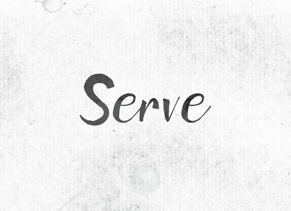 Serve Concept Painted Ink Word and Theme — Stock Photo, Image