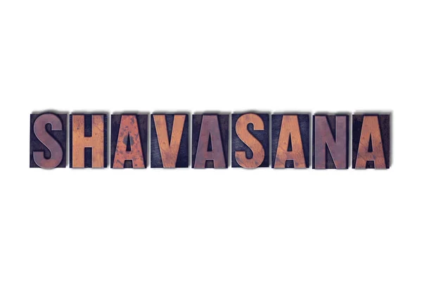Shavasana Concept Isolated Letterpress Word — Stock Photo, Image