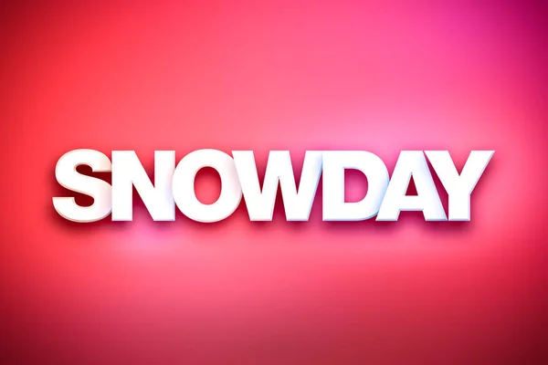 Snowday tema palavra arte em fundo colorido — Fotografia de Stock