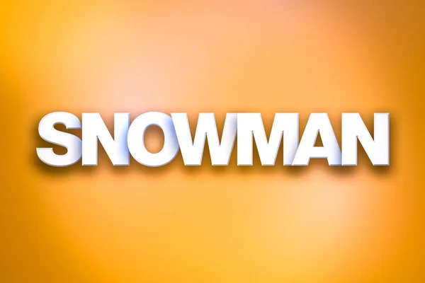 Snowman thème Word Art sur fond coloré — Photo