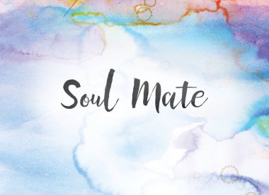 Ruh eşini kavramı suluboya ve mürekkep boyama