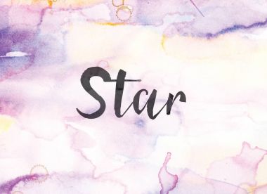 Yıldız kavramı suluboya ve mürekkep boyama
