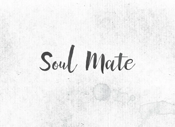 Soul Mate Concept Painted Ink Word and Theme