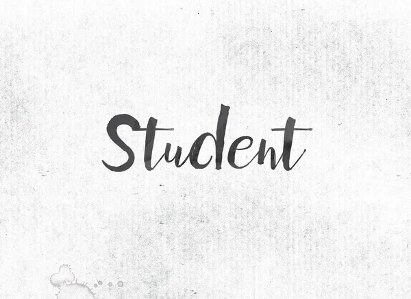Student fogalma festett tinta szó és a téma — Stock Fotó