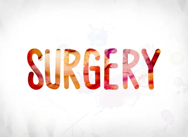 Concept de chirurgie aquarelle peinte Word Art — Photo