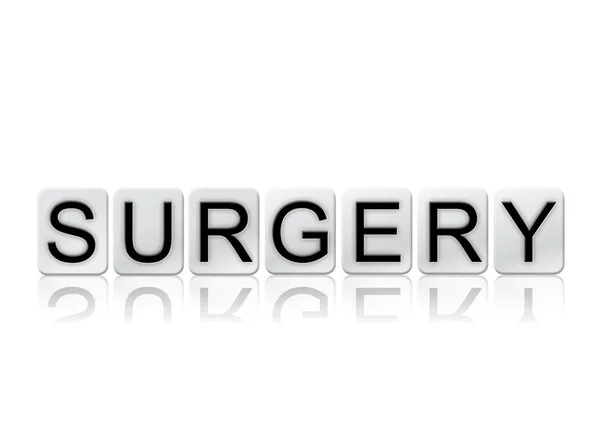Chirurgia koncepcja na białym tle kafelkami Word — Zdjęcie stockowe