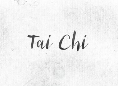 Tai Chi kavramı mürekkep Word ve Tema boyalı