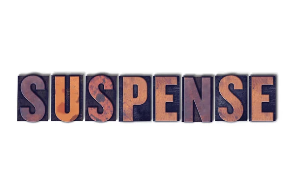 Suspense Concept Palabra de tipografía aislada — Foto de Stock