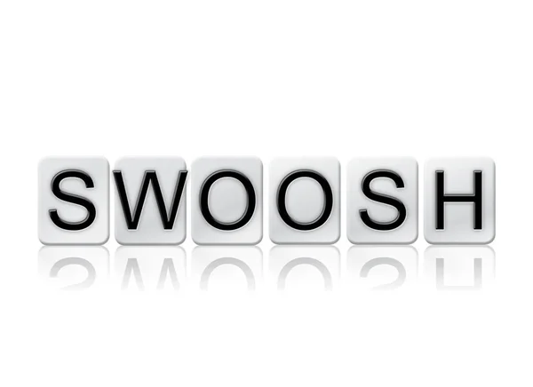 Swoosh Concept betegelde Word geïsoleerd op wit — Stockfoto
