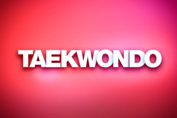 Tae Kwon Do téma Word Art színes háttérrel — Stock Fotó