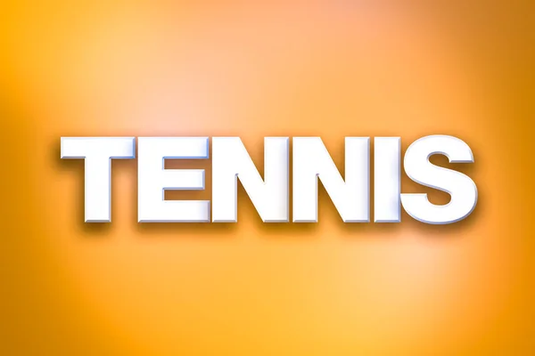 Tennis thema WordArt op kleurrijke achtergrond — Stockfoto