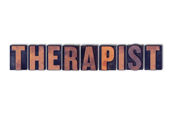 Therapist Concept Isolated Letterpress Word — Stock Photo, Image