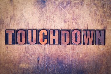 Gol Tema Letterpress Word ahşap arka plan üzerinde