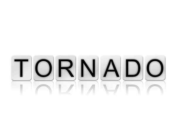Tornado Concept Tiled Word Isolated on White