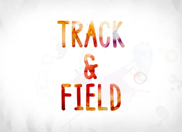 Track & Field Concept Painted Watercolor Word Art — Stock Photo, Image