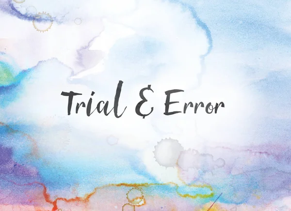 Trial & Error Konzept Aquarell- und Tuschemalerei — Stockfoto