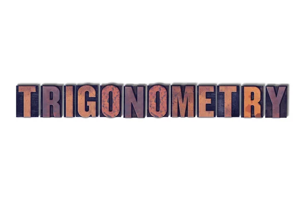 Trigonometrie Concept geïsoleerd boekdruk Word — Stockfoto
