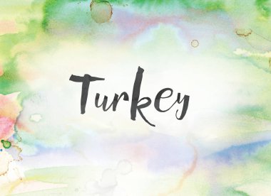 Türkiye kavramı suluboya ve mürekkep boyama