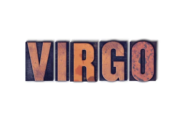 Virgo concetto isolato Letterpress Word — Foto Stock