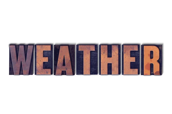 Weather Concept Isolated Letterpress Word — Stock Photo, Image