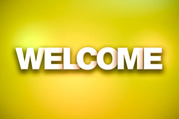 Welcome Theme Word Art on Colorful Background — Stock Photo, Image