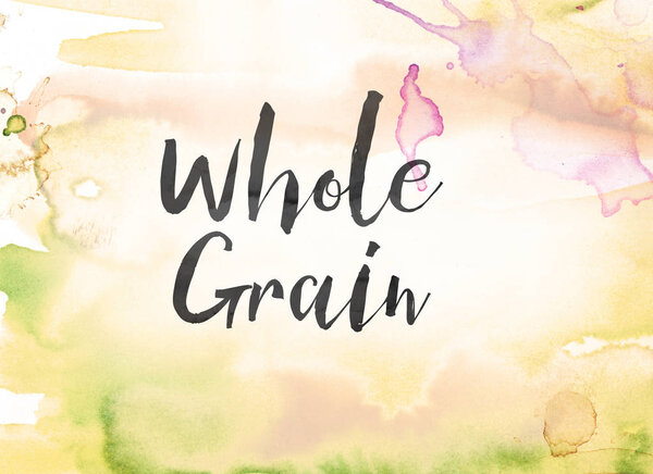 Концепция цельного зерна акварель и чернила
