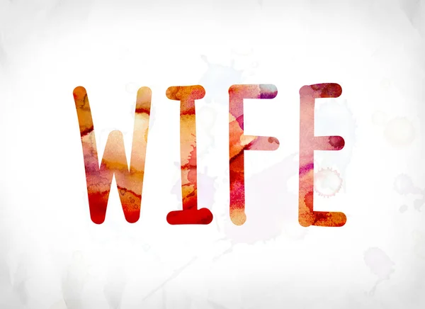 Wife Concept Painted Watercolor Word Art — Stock Photo, Image