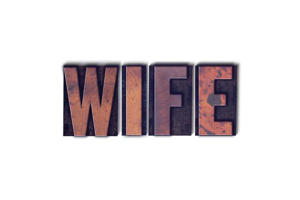 Έννοια σύζυγος απομονωμένη Letterpress λέξη — Φωτογραφία Αρχείου