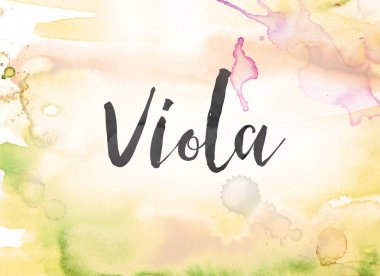 Viola kavramı suluboya ve mürekkep boyama