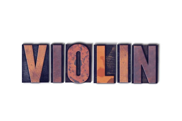 Concepto de violín Palabra de tipografía aislada — Foto de Stock